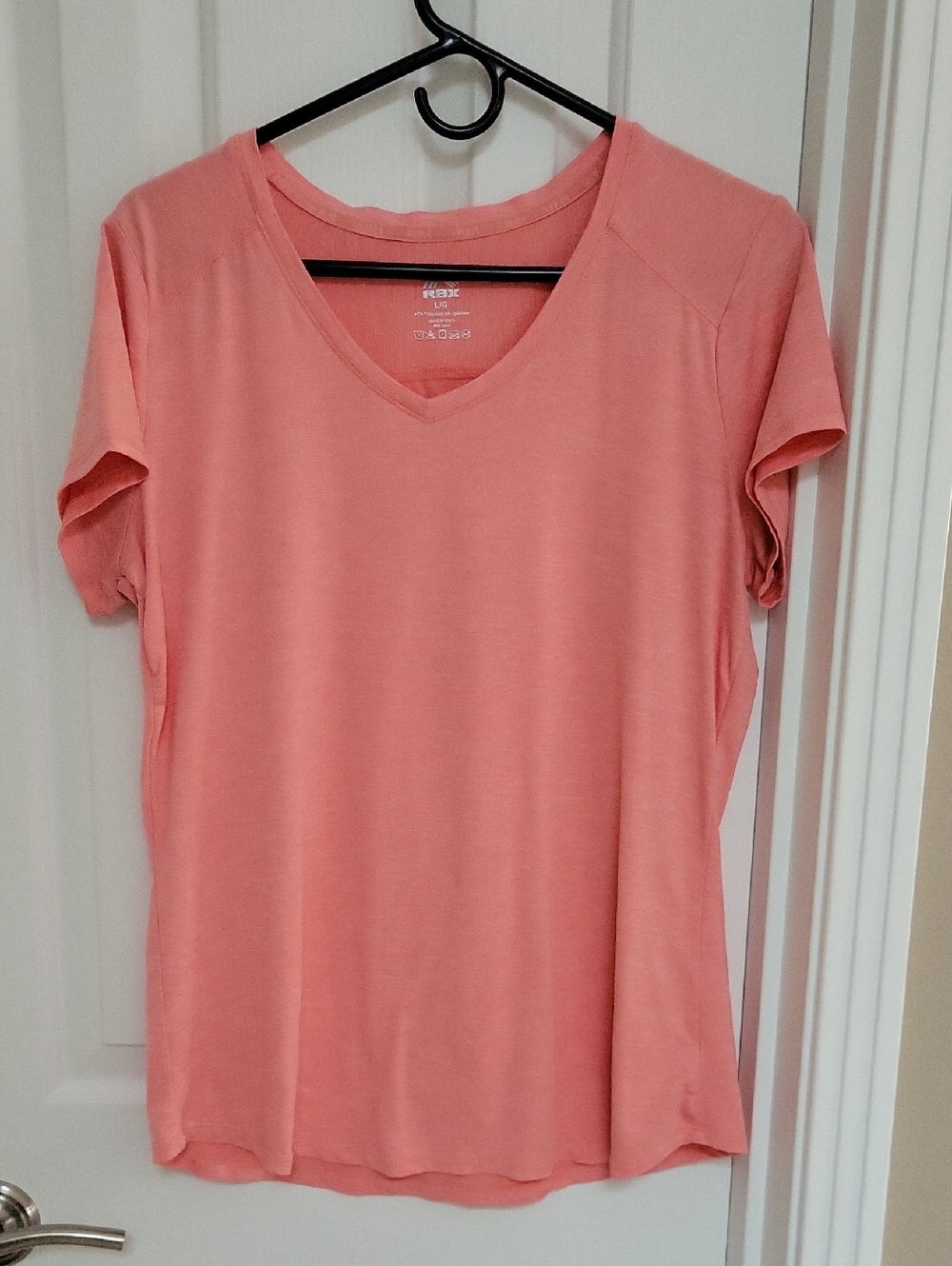 RBX Coral Pink V-Neck Short Sleeve Tee